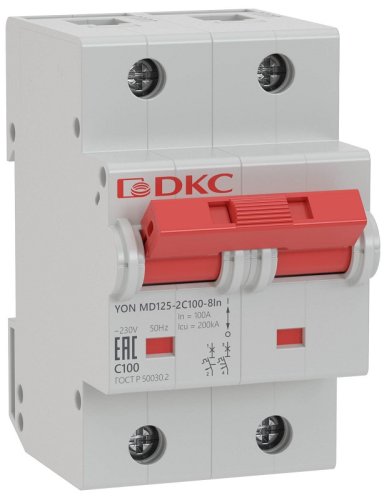 Выключатель автоматический DKC YON MD125 2п 80А C 20кА фото Выключатель автоматический DKC YON MD125 2п 80А C 20кА картинка